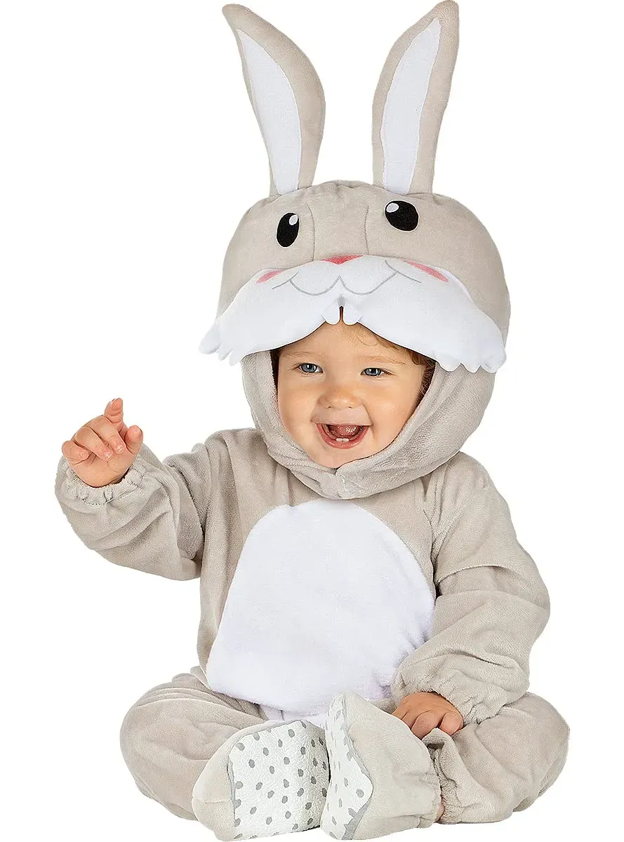 Funidelia Costume Coniglio bebè rosa 12-24 mesi peluche