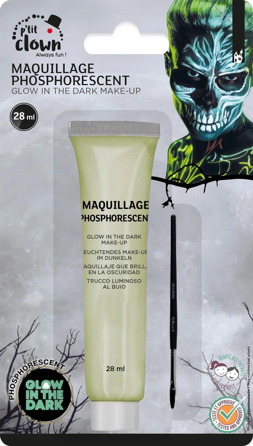P'tit Clown 23606 fard fosforescente 28 ml con pennello