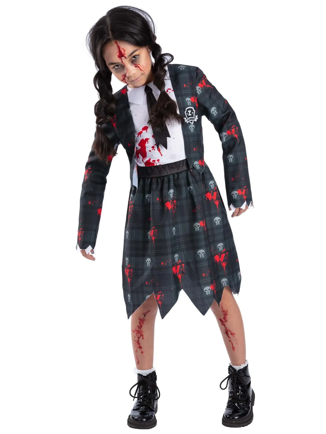 Smiffys Ghoul Academy costume bambina Large 10-12 anni teschi