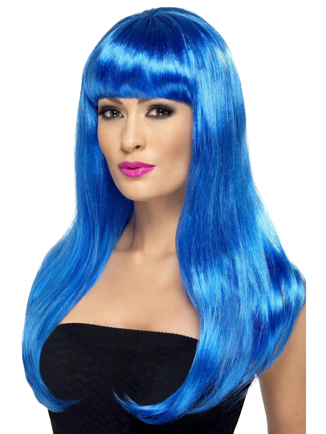 Smiffys Babelicious parrucca bionda lunga frangia donna