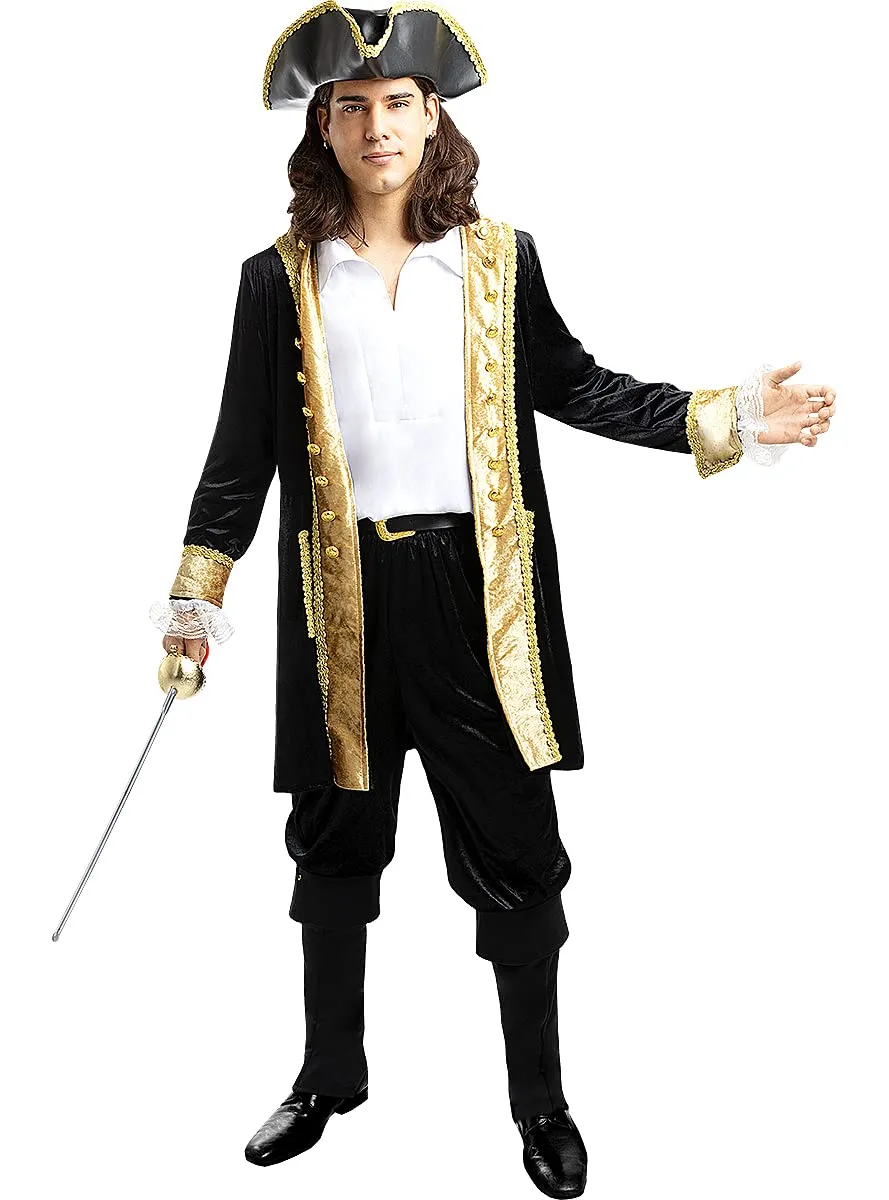 Funidelia Pirata Deluxe Coloniale Costume 4XL Nero Uomo