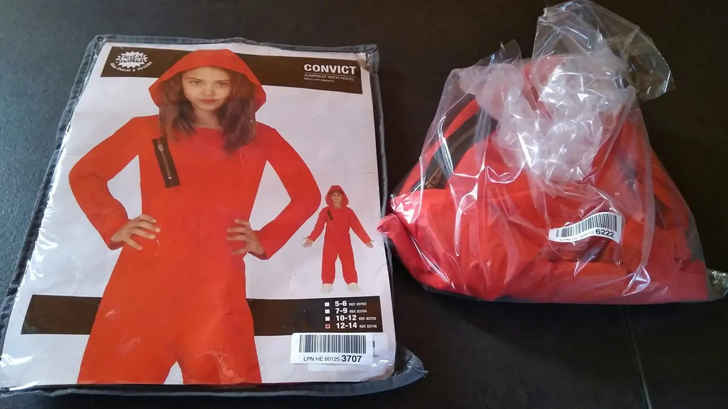 Guirca Costume Carcerato Rosso L 52-54 con Cappuccio