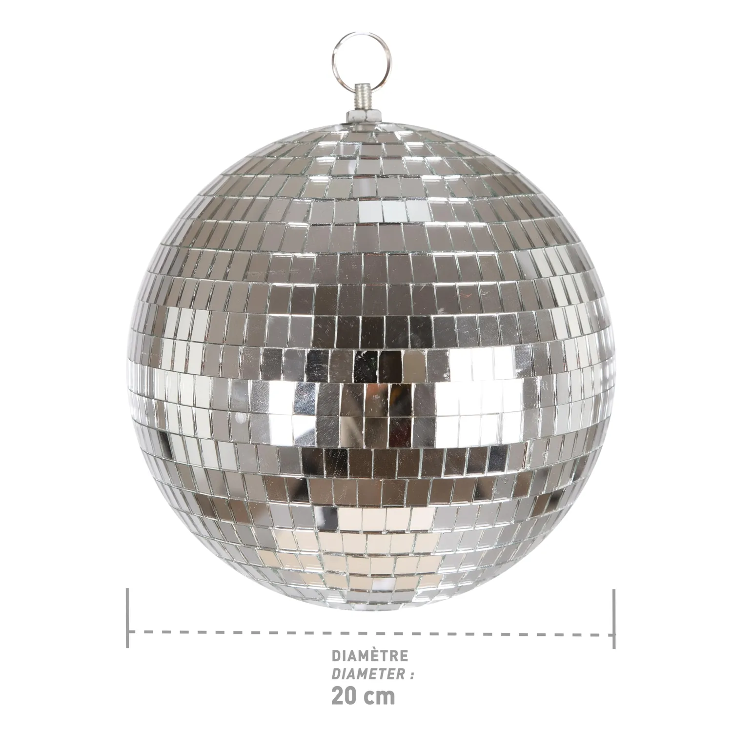 P'tit Clown 23455 palla discoteca 20 cm argento