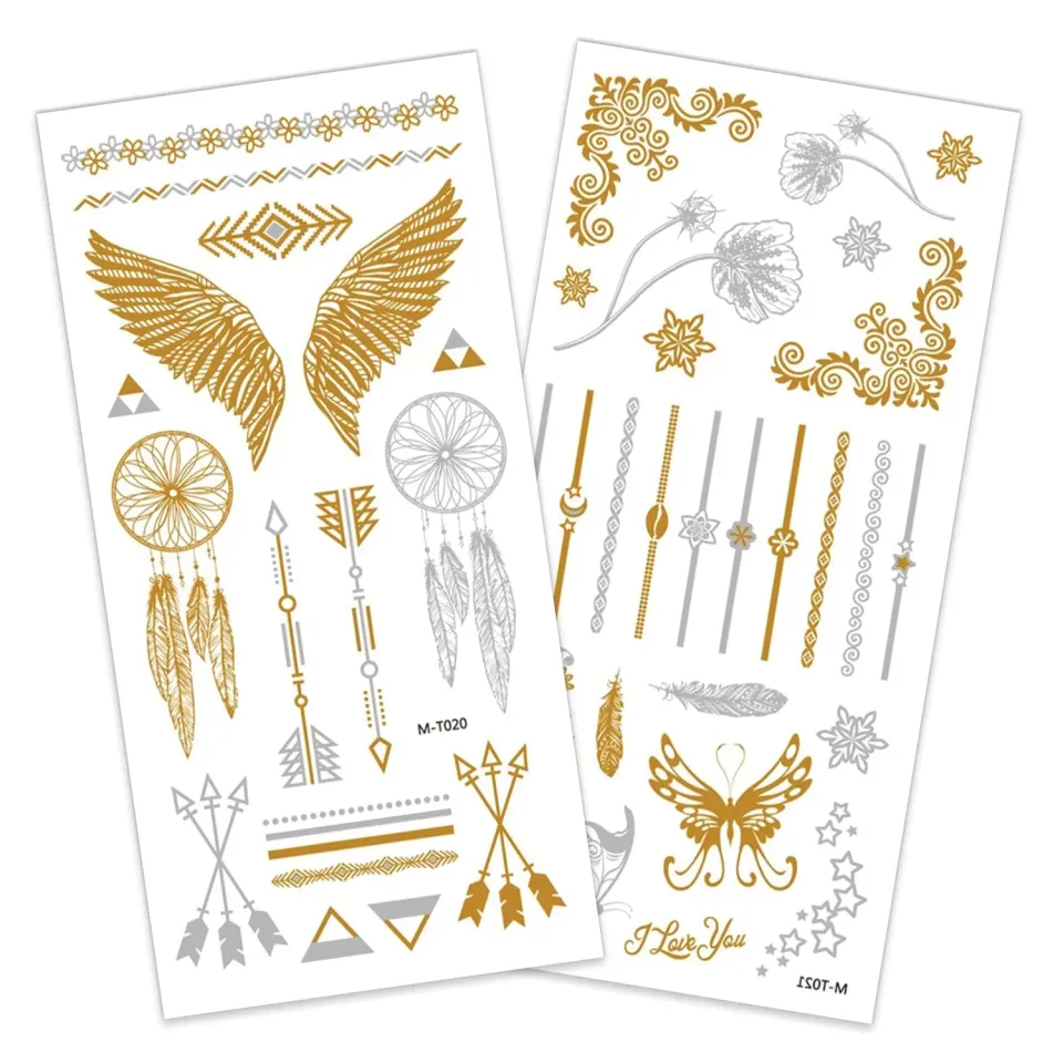P'tit Clown 23740 tatuaggi oro argento temporanei