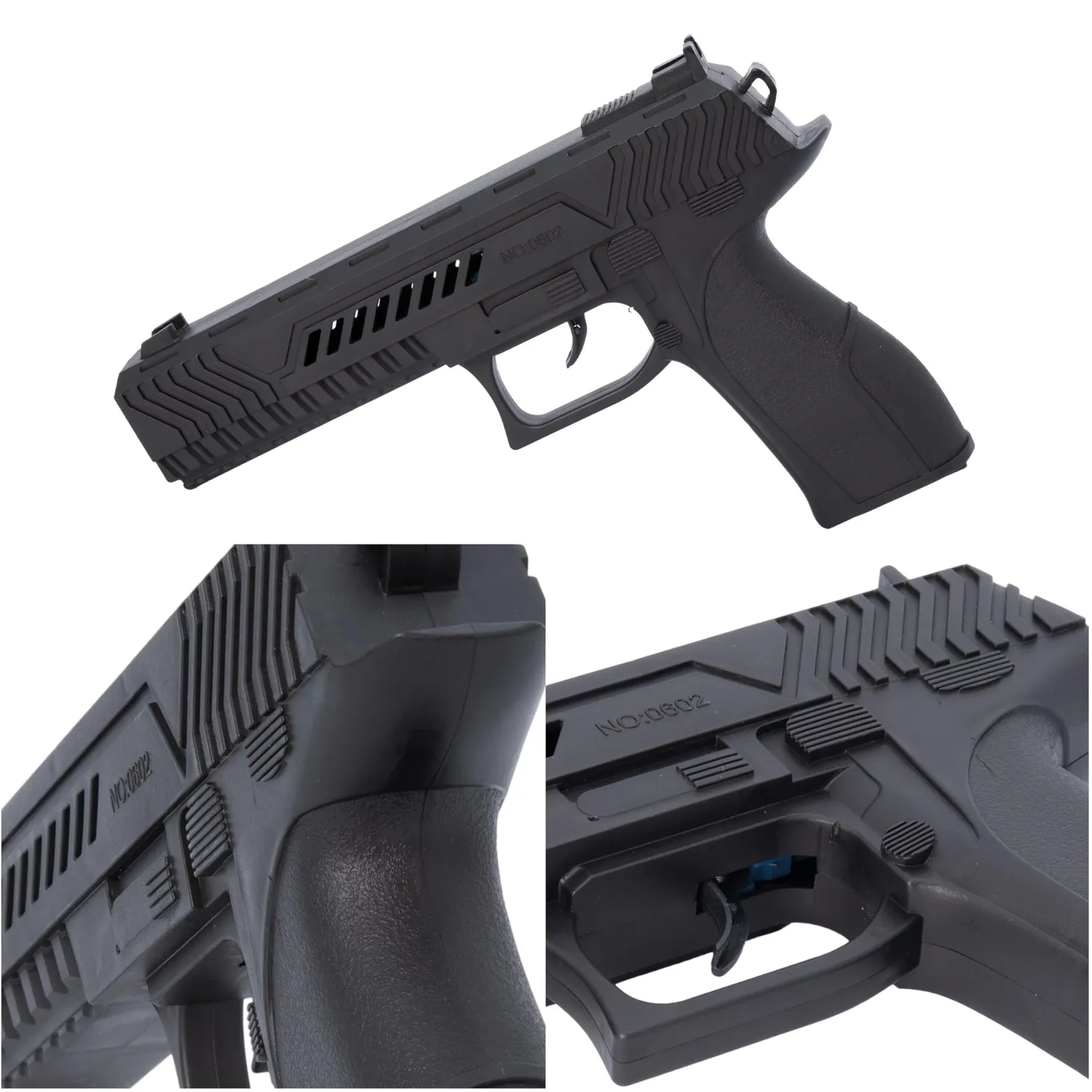 P'tit Clown 74560 Pistola Finta Nera 21 cm Carnevale