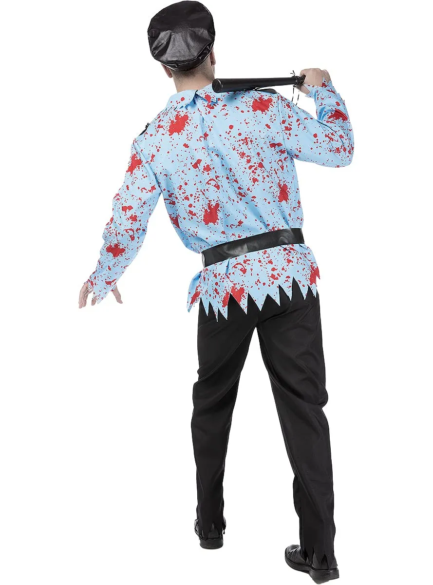 Funidelia poliziotto zombie costume uomo azzurro