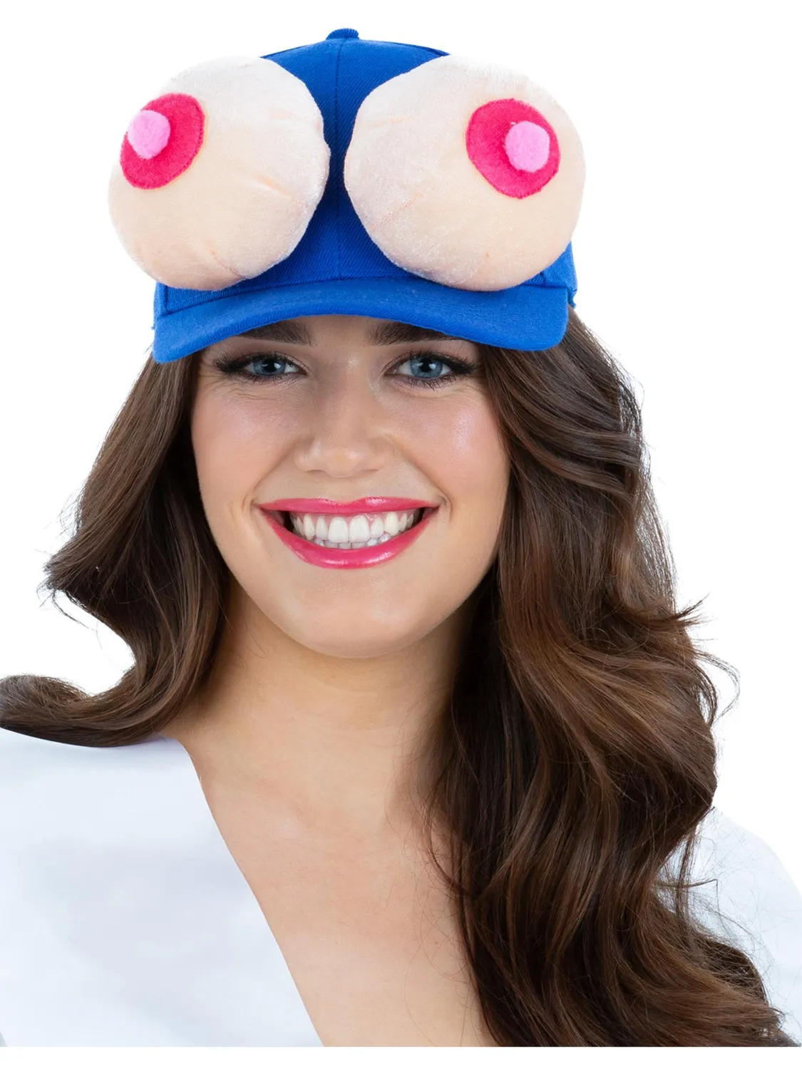 Smiffys Boob Peaked Cap cappello divertente blu unisex