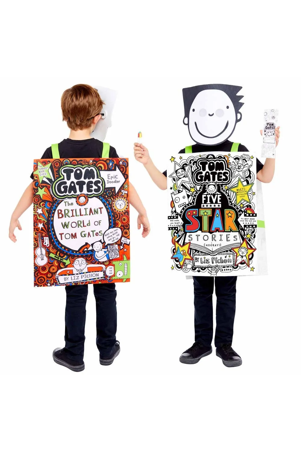 Smiffys Tom Gates costume bambini tabard da colorare