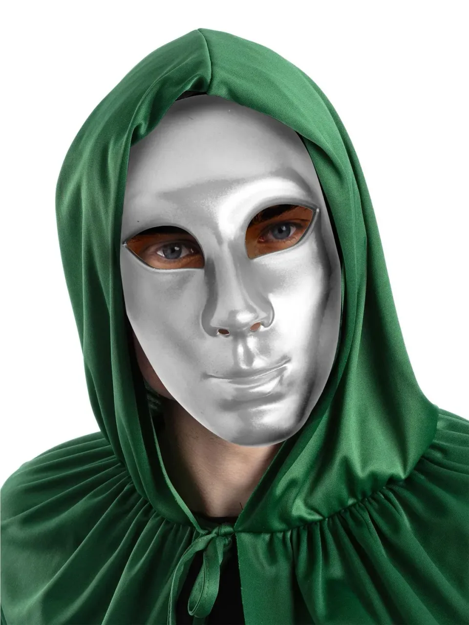 Smiffys maschera veneziana argento viso intero taglia unica