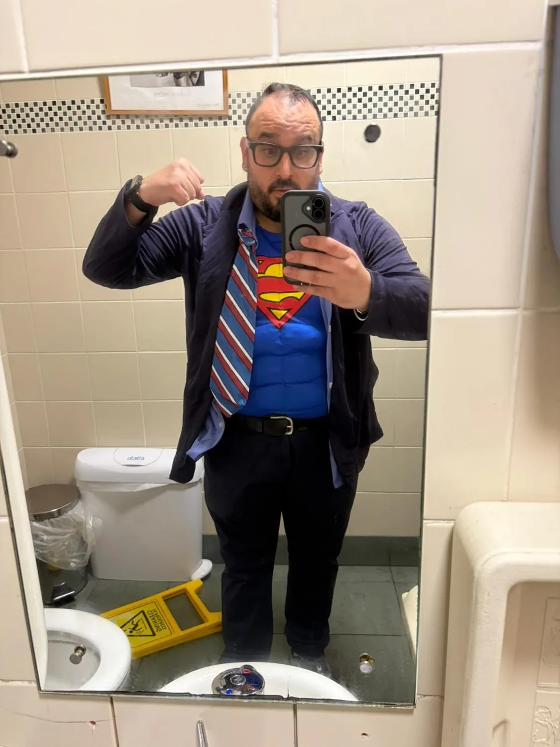 Funidelia Clark Kent Superman costume uomo nero L-XL