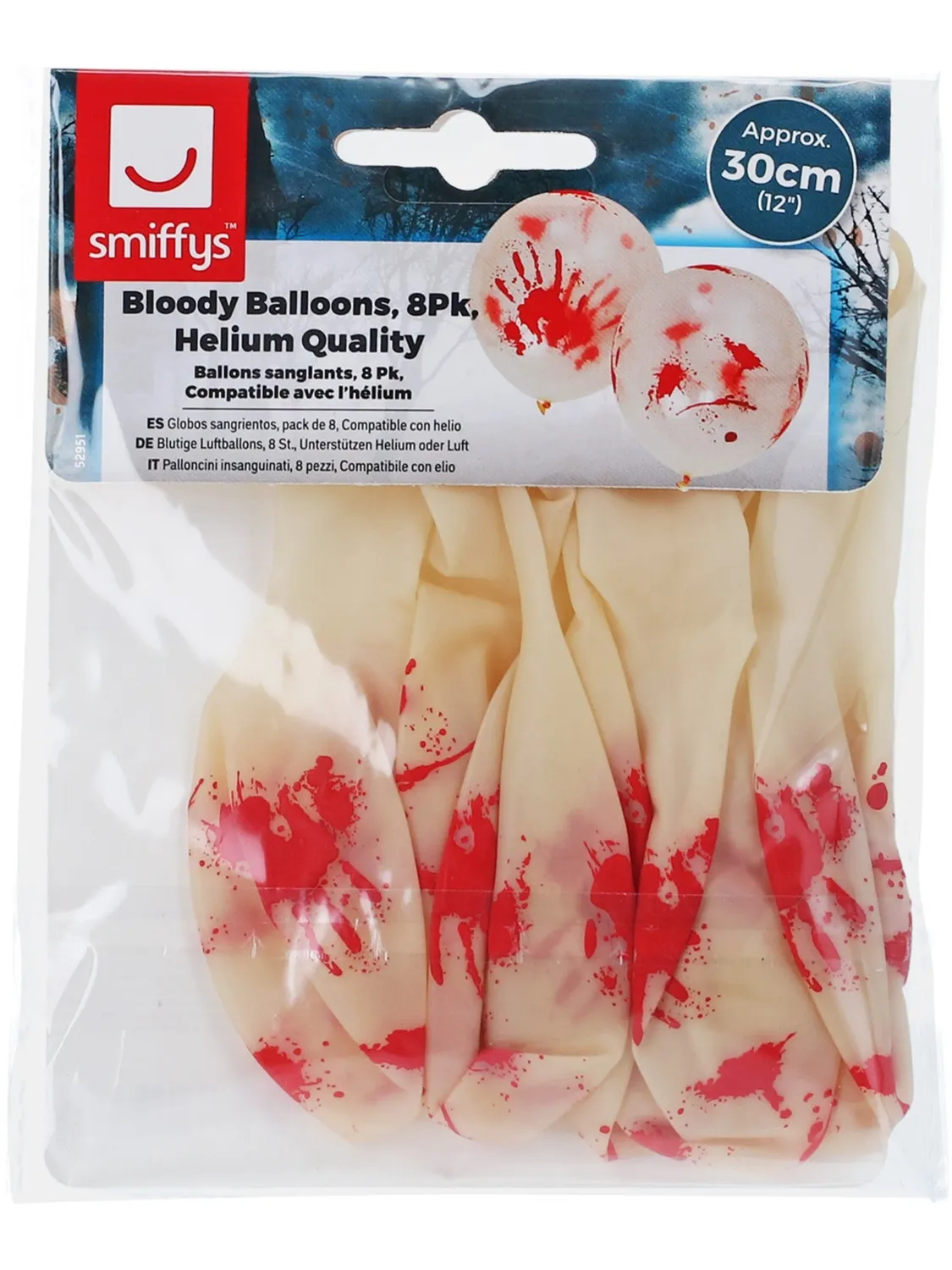 Smiffys Bloody Balloons palloncini Halloween 30cm 8pz insanguinati