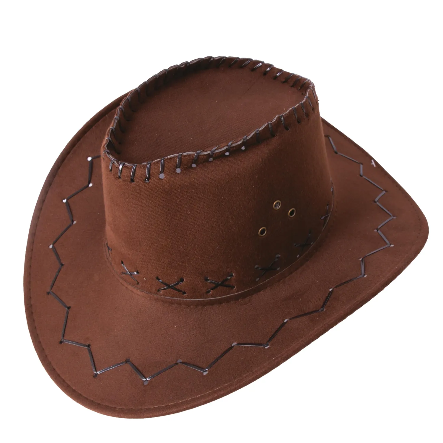 P'tit Clown Cappello Cowboy Nabuk Adulto Marrone Scuro