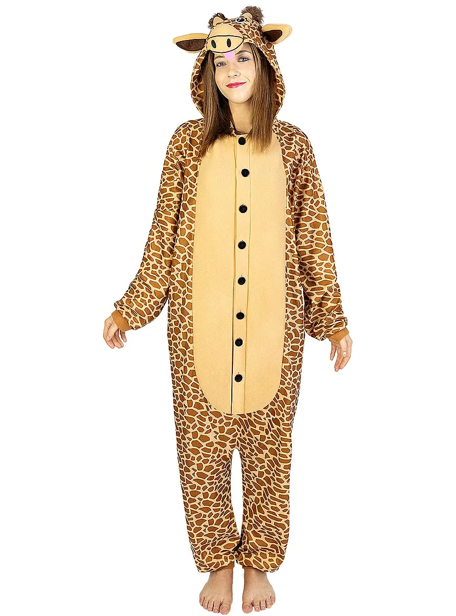 Funidelia onesie giraffa costume tuta adulto multicolore S-M