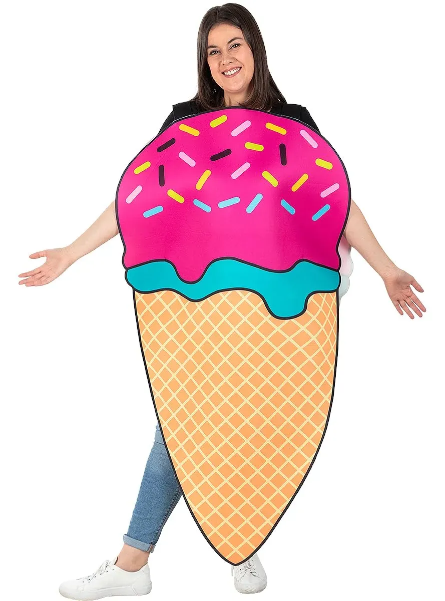 Funidelia Gelato Costume Cibo Unisex Taglia Unica marrone