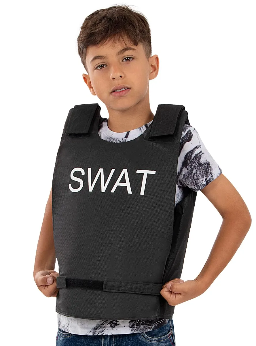 Funidelia Gilet SWAT bambino poliziotto nero