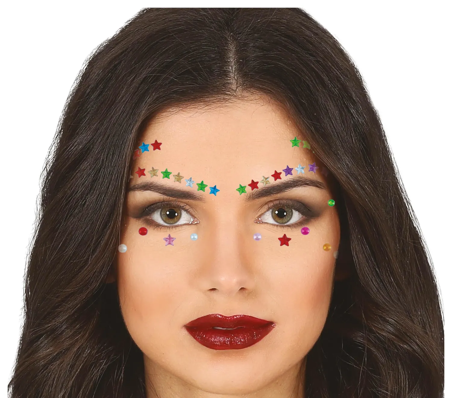 Fiestas Guirca Gioielli Viso Adesivi Multicolore donna