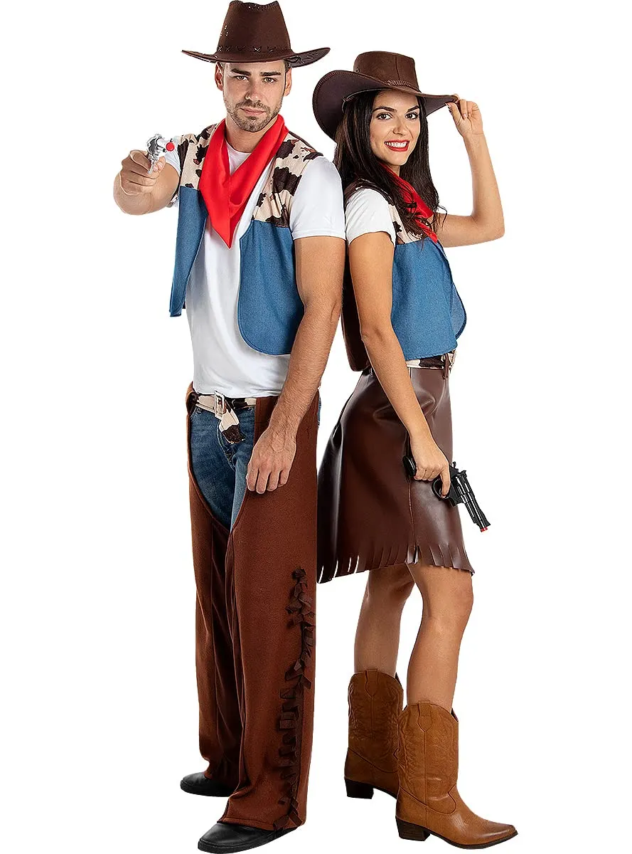Funidelia Cowboy Costume Donna S-M Marrone