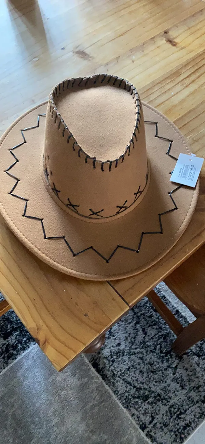 Guirca Cowboy cappello similpelle marrone chiaro taglia unica