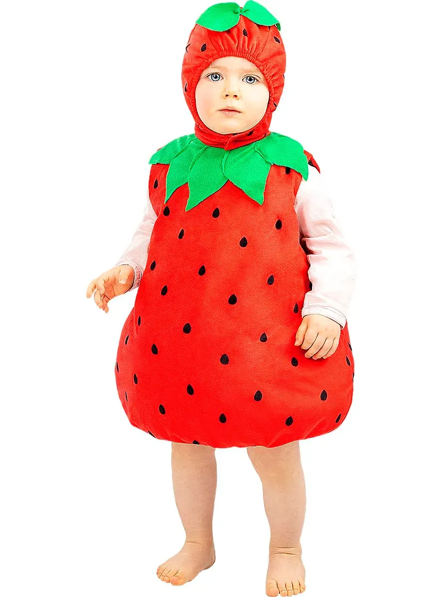 Funidelia Fragola costume neonato 12/24 mesi rosso