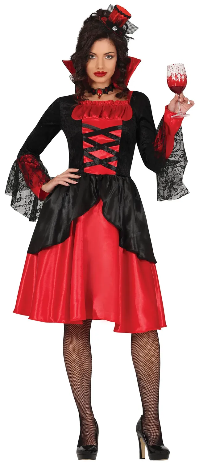 Guirca Costume Vampiro Sanguinario Donna S Rosso