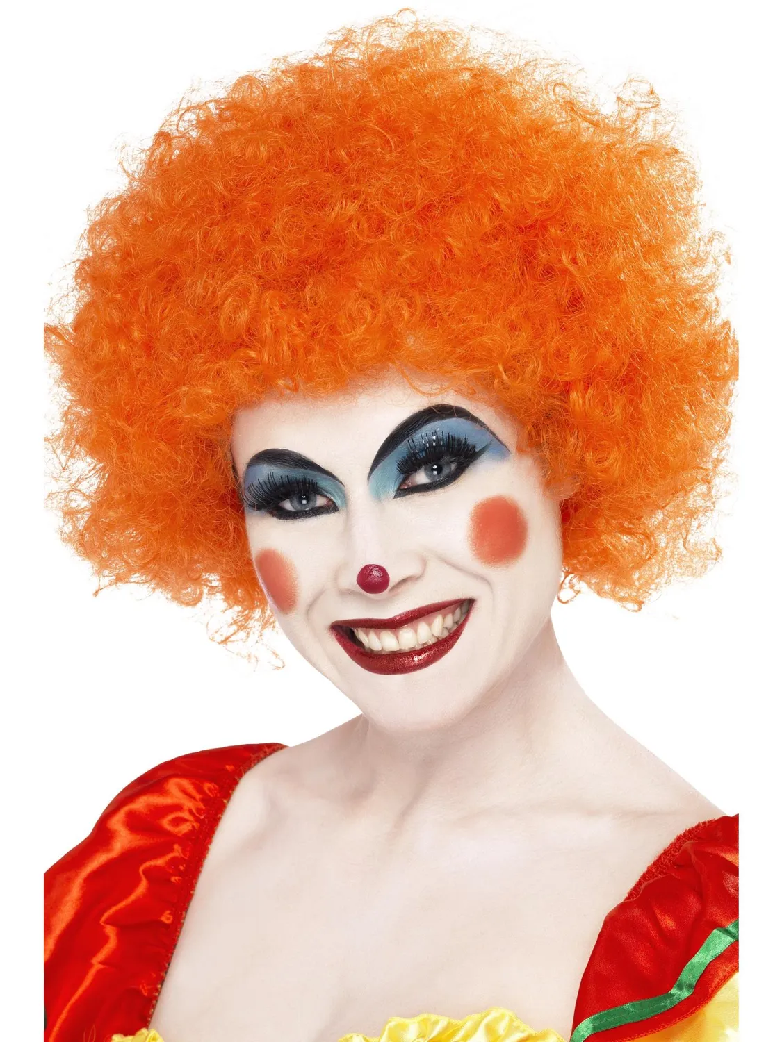 Smiffys Crazy Clown parrucca rossa afro clown pagliaccio