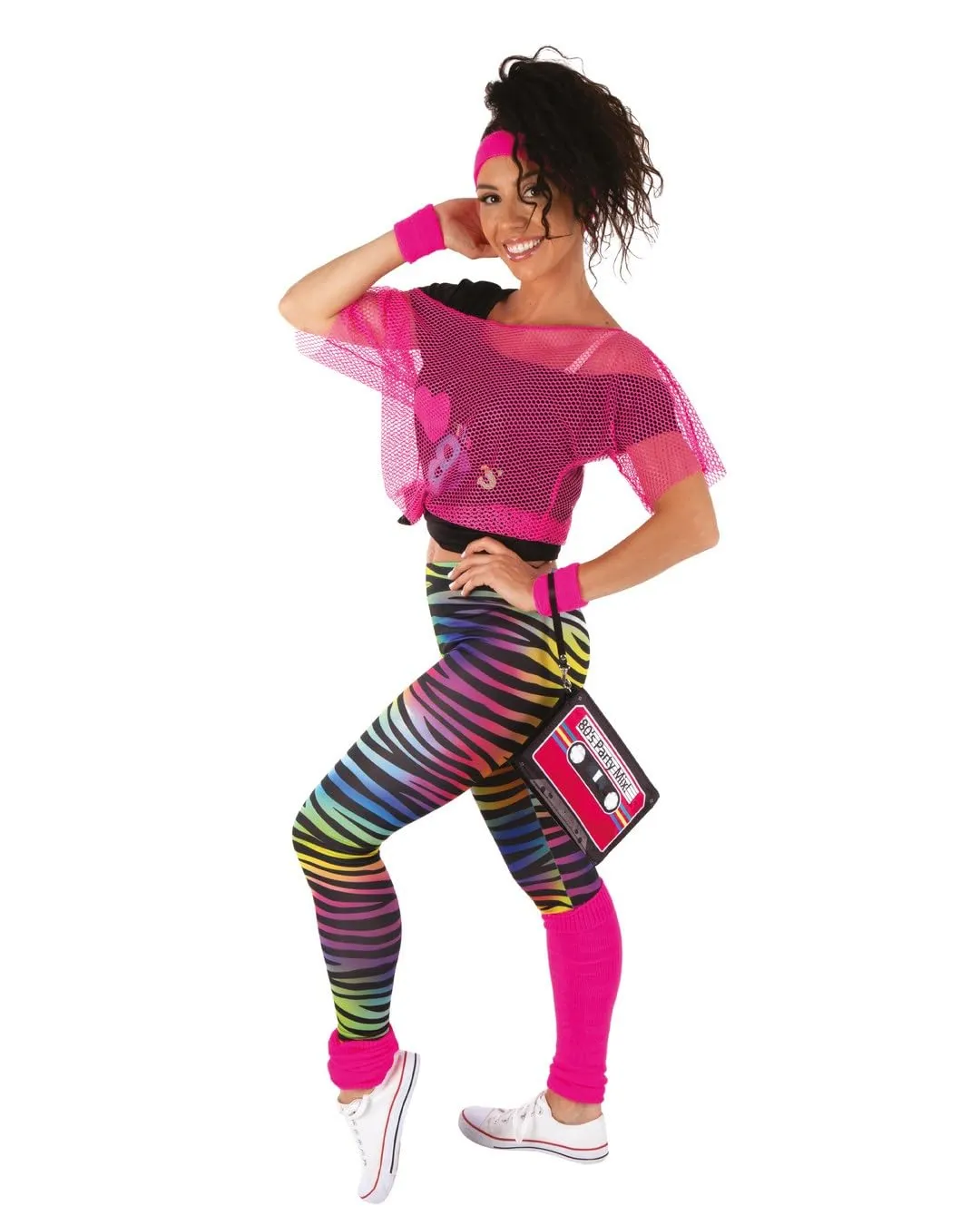 P'tit Clown 22661 Costume Rosa Fluo Adulto