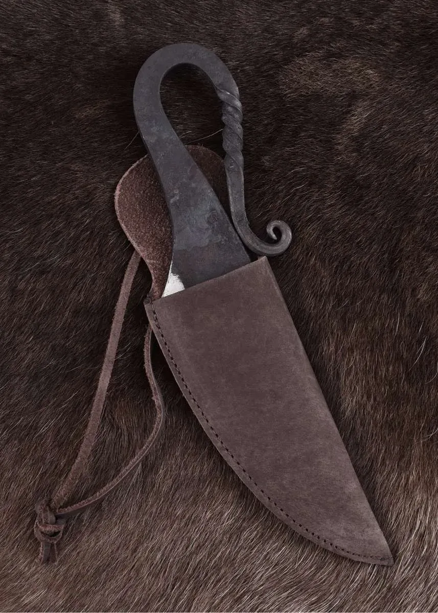 La Bottega di Merlino Coltello Medievale largo con custodia