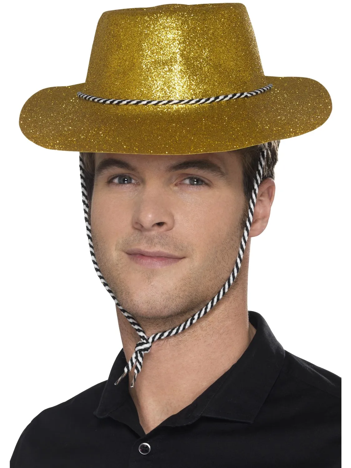 Smiffys cappello cowboy oro glitter adulto unisex