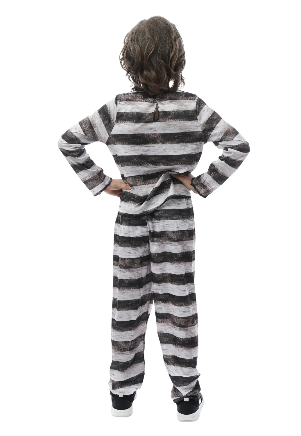 P'tit Clown costume prigioniero zombie 10-12 anni nero