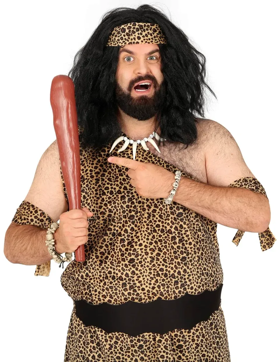 Guirca Mazza Uomo Caverne Finta 48 cm Marrone Troglodita