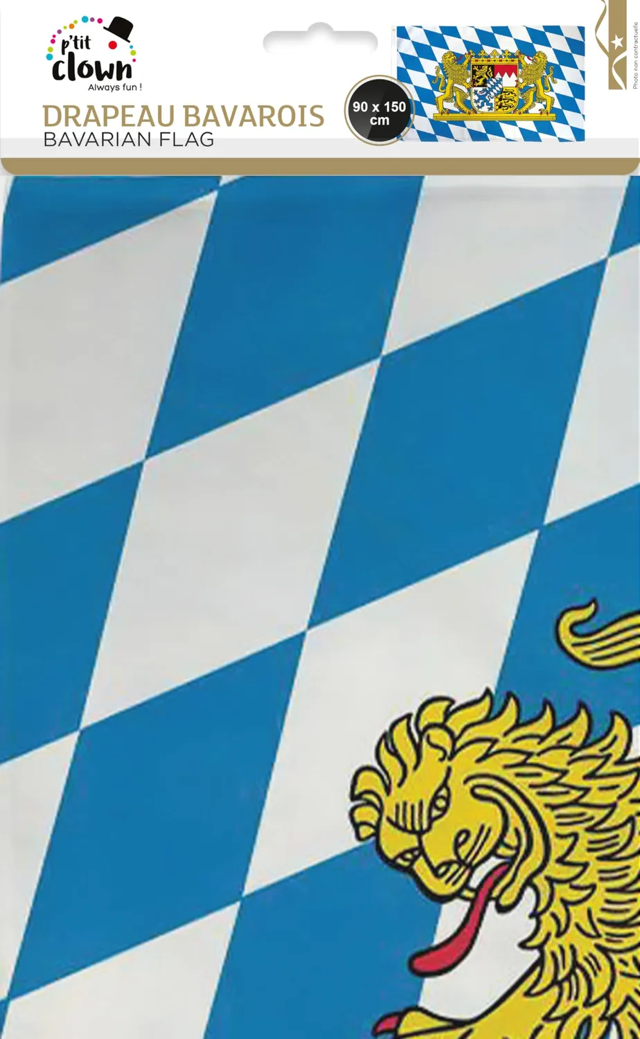 P'tit Clown Bandiera Bavarese 90x150 cm Festa Oktoberfest