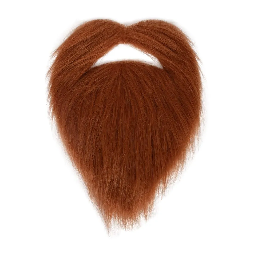 P'tit Clown Baffi e Barba Finta Adesiva Rossa