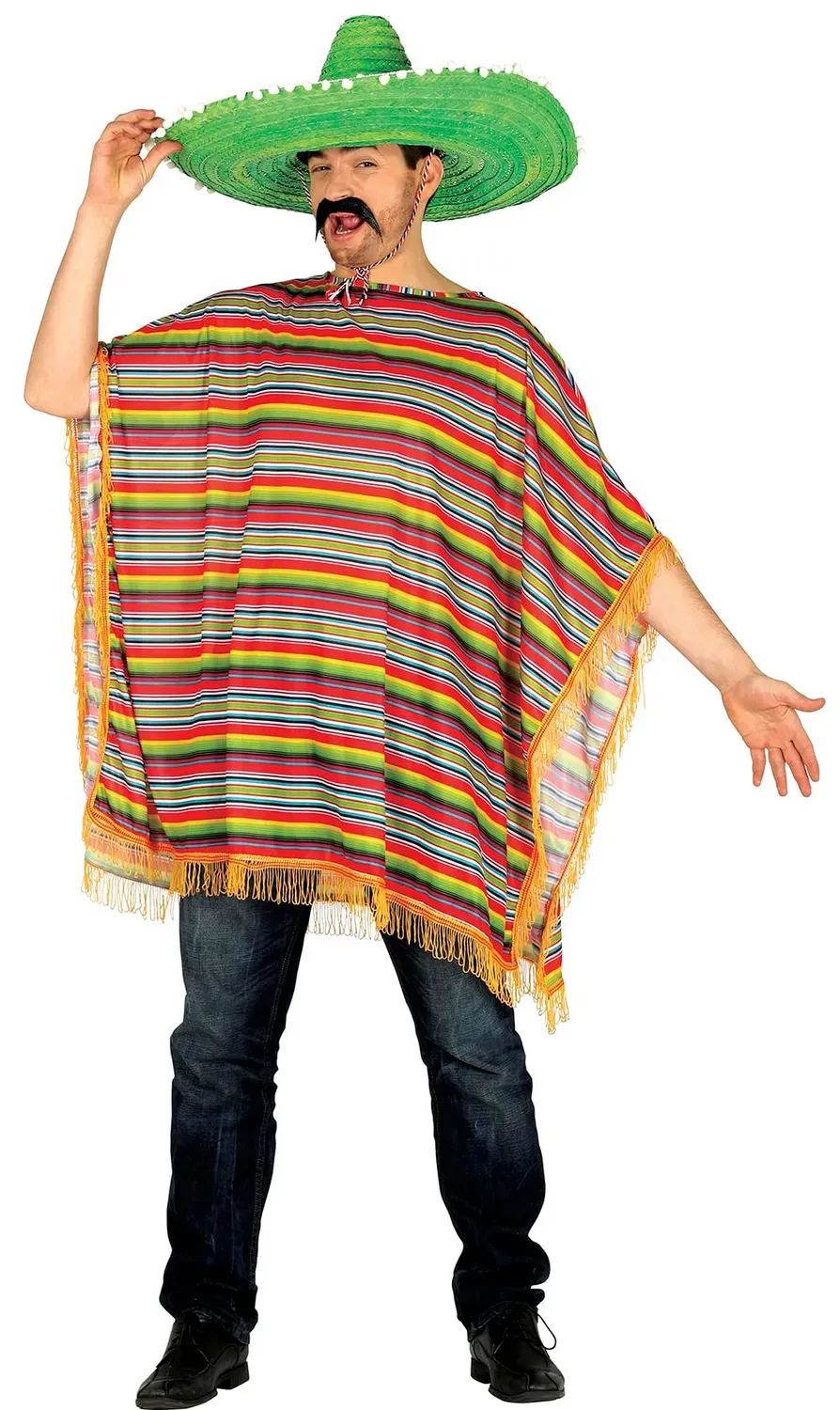 Guirca poncho messicano costume taglia unica