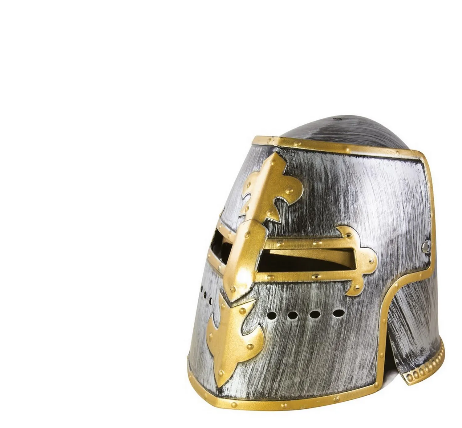 P'tit Clown Casco Cavaliere Grigio Oro Adulto