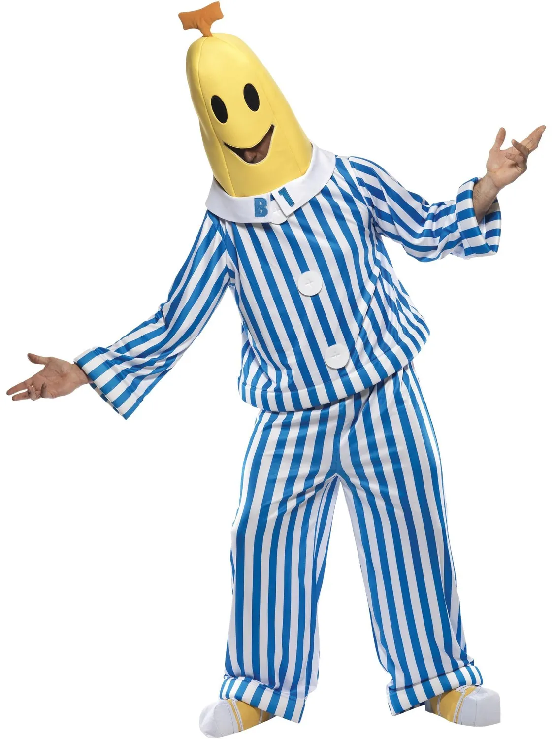 Smiffys Bananas in Pyjamas costume adulto blu B1 B2