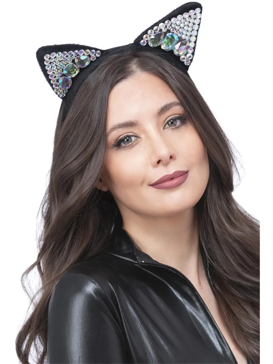 Smiffys cerchietto orecchie gatto nero gioiello donna