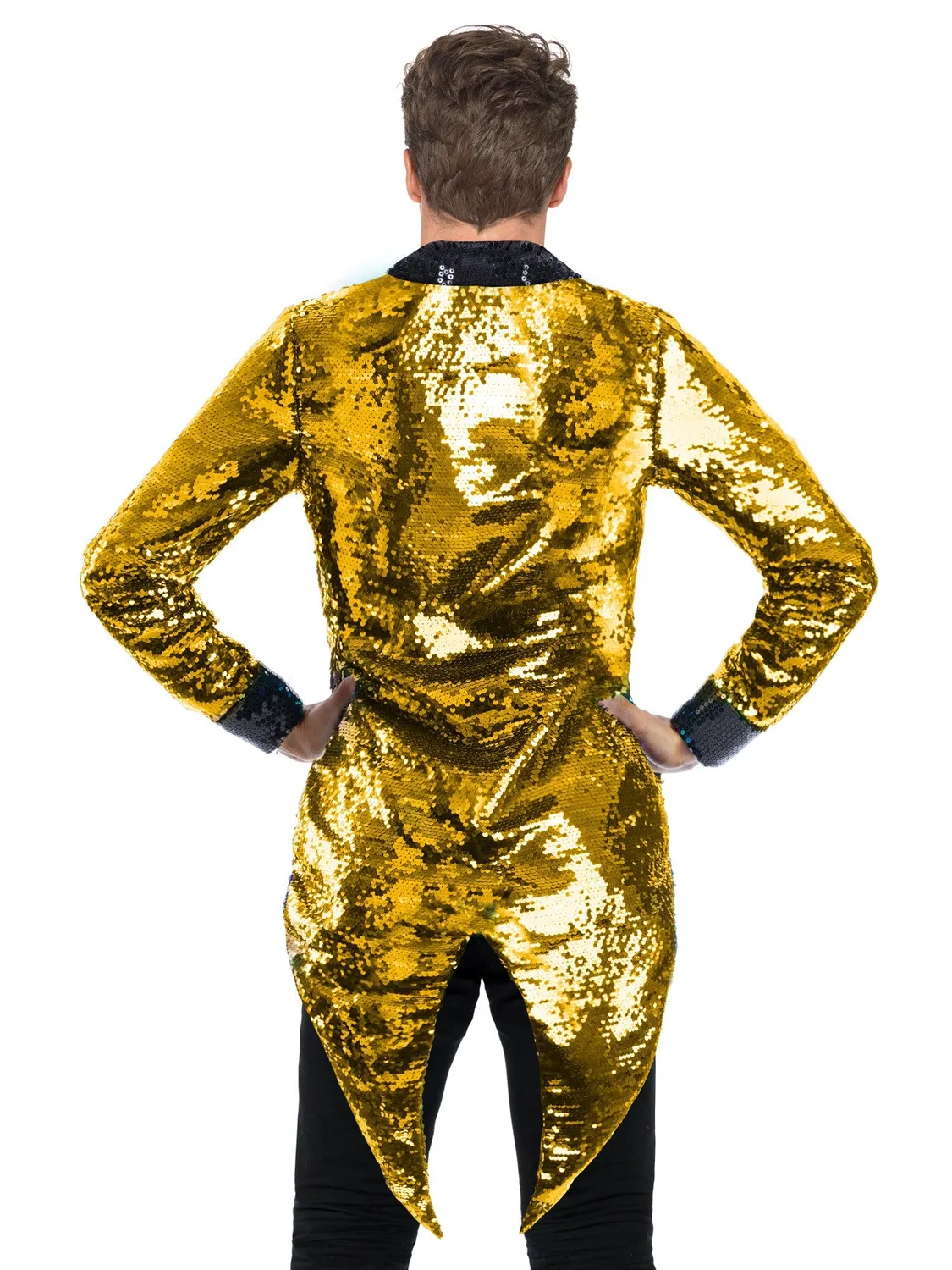 Smiffys Sequin Tailcoat Giacca Oro Argento Unisex
