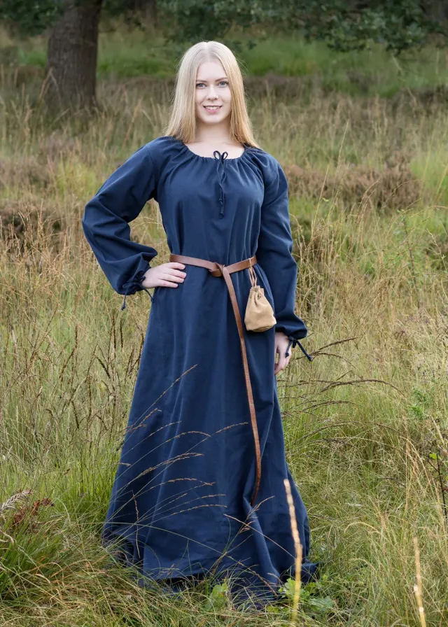 La Bottega di Merlino Ana abito medievale blu cotone