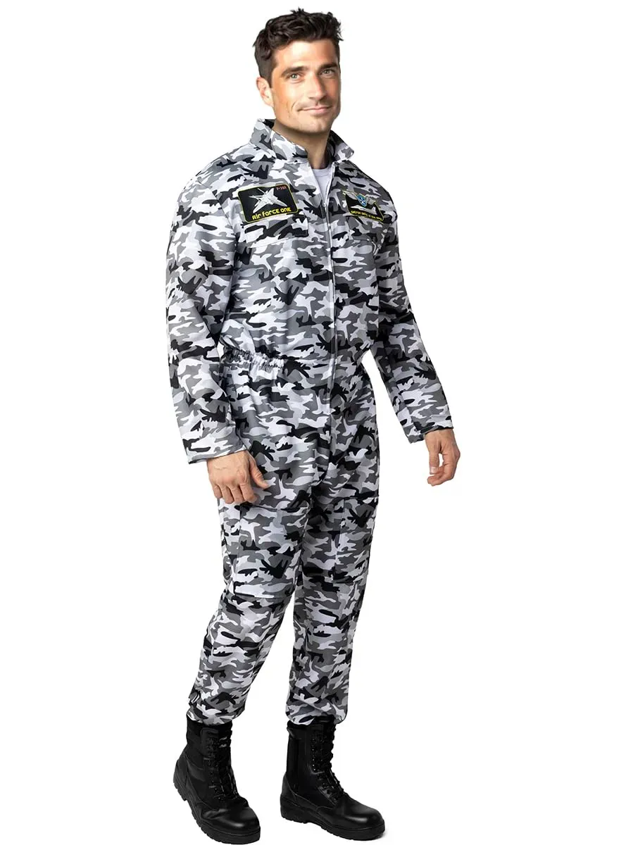 Funidelia Pilota di Caccia costume uomo M-L verde con occhiali