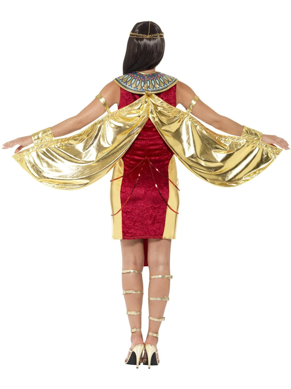 Smiffys Egyptian Goddess costume donna rosso con ali M