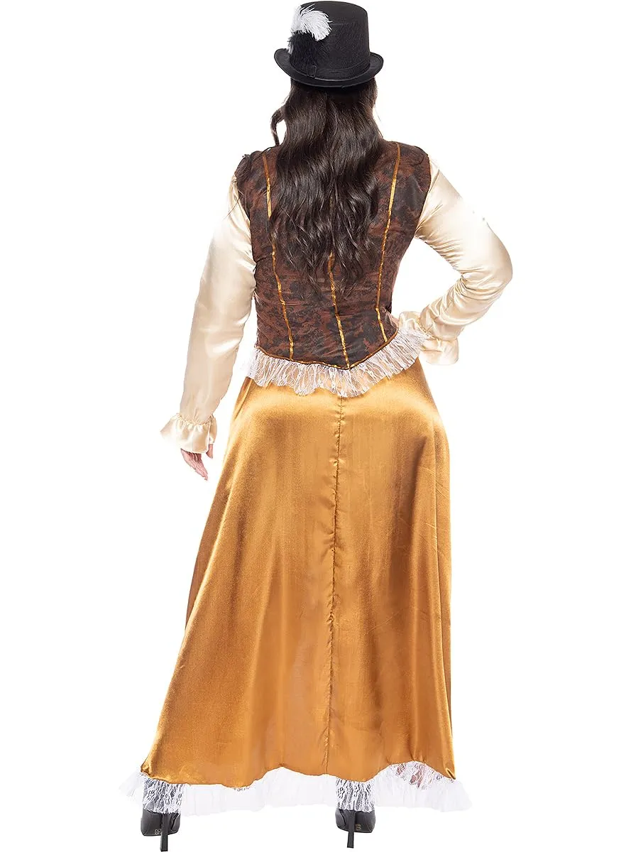 Funidelia Steampunk costume donna lungo marrone
