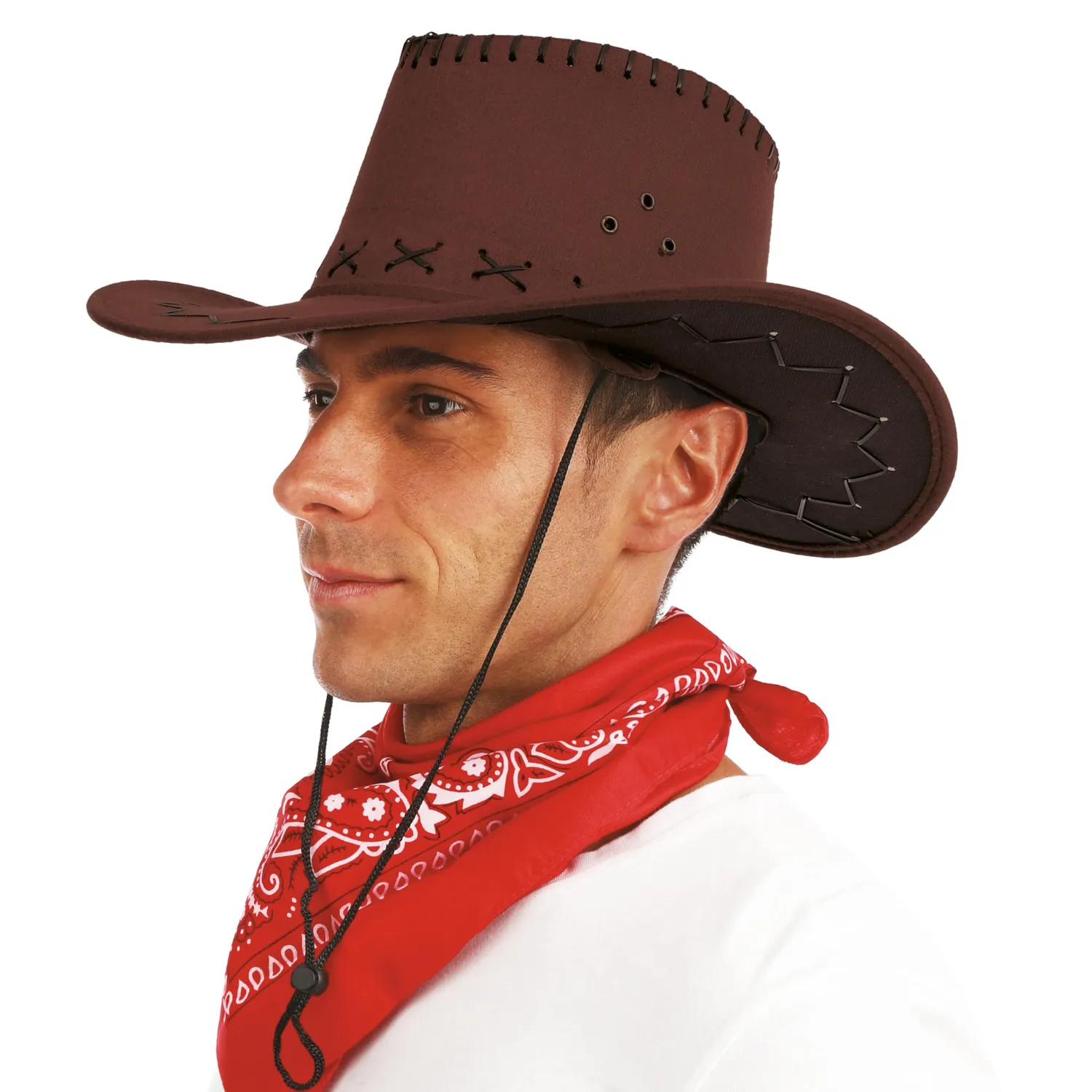 P'tit Clown Cappello Cowboy Nabuk Adulto Marrone Scuro