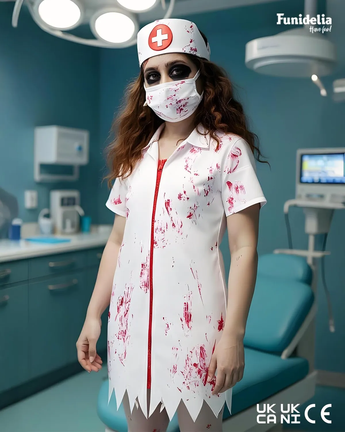 Funidelia Costume Infermiera Zombie Bambina 3-4 Anni
