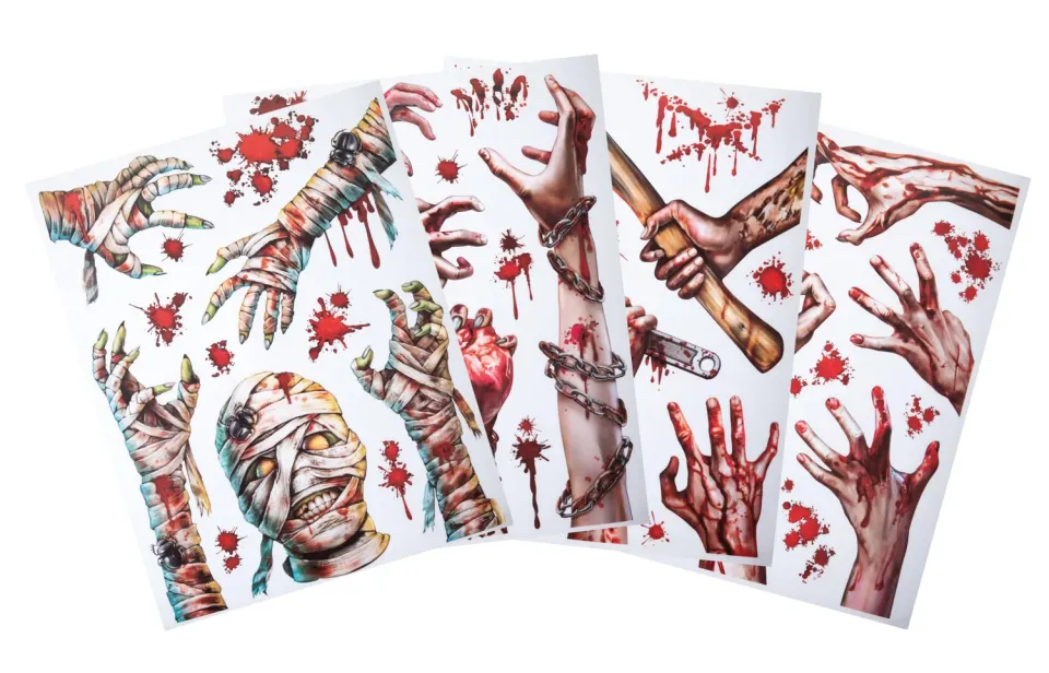 P'tit Clown 17110 adesivi elettrostatici Halloween modello casuale senza colla