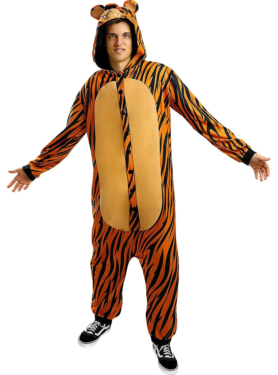 Funidelia tigre onesie costume adulto arancione S-M