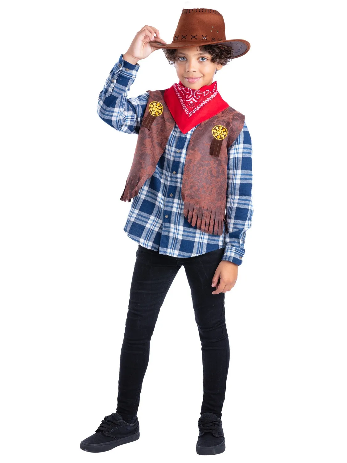 Smiffys Cowboy kit western bambino con cappello