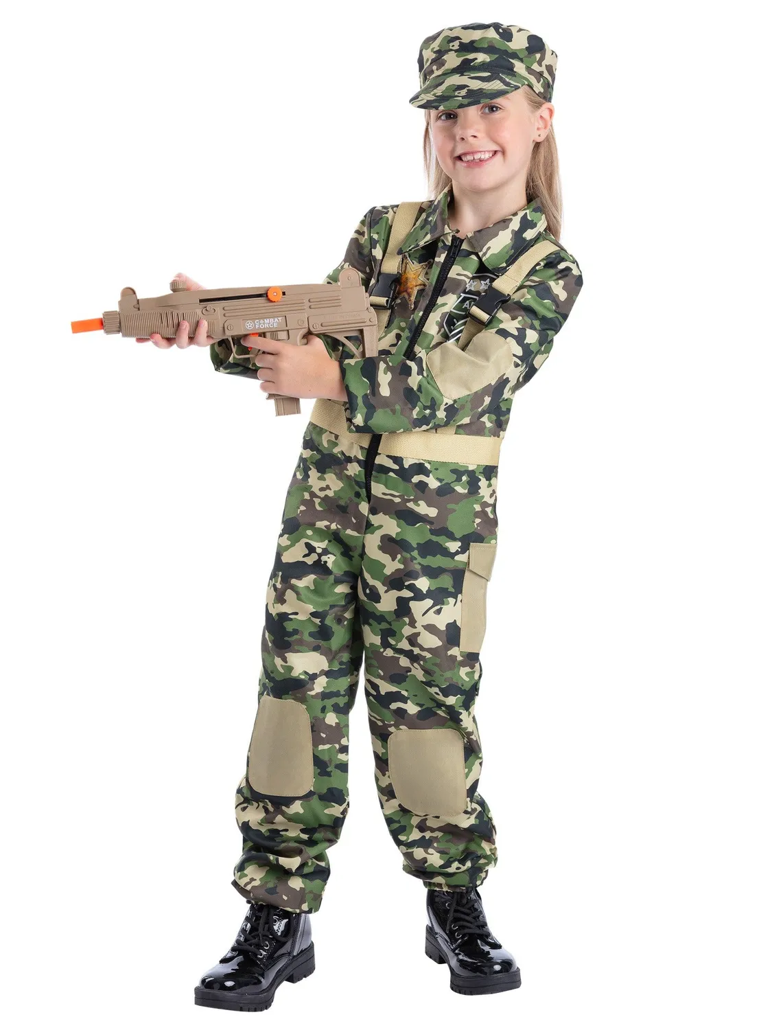 Smiffys Army costume militare bambino tuta + cappello L