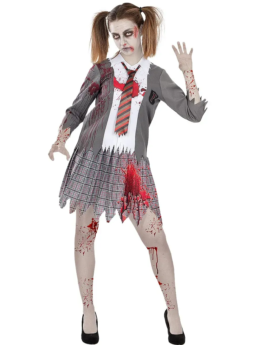 Funidelia Costume Studentessa Zombie donna grigio XS-XL Halloween