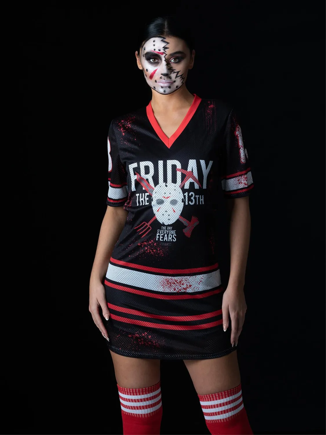 Smiffys Friday the 13th 81000 Vestito Donna Hockey Nero