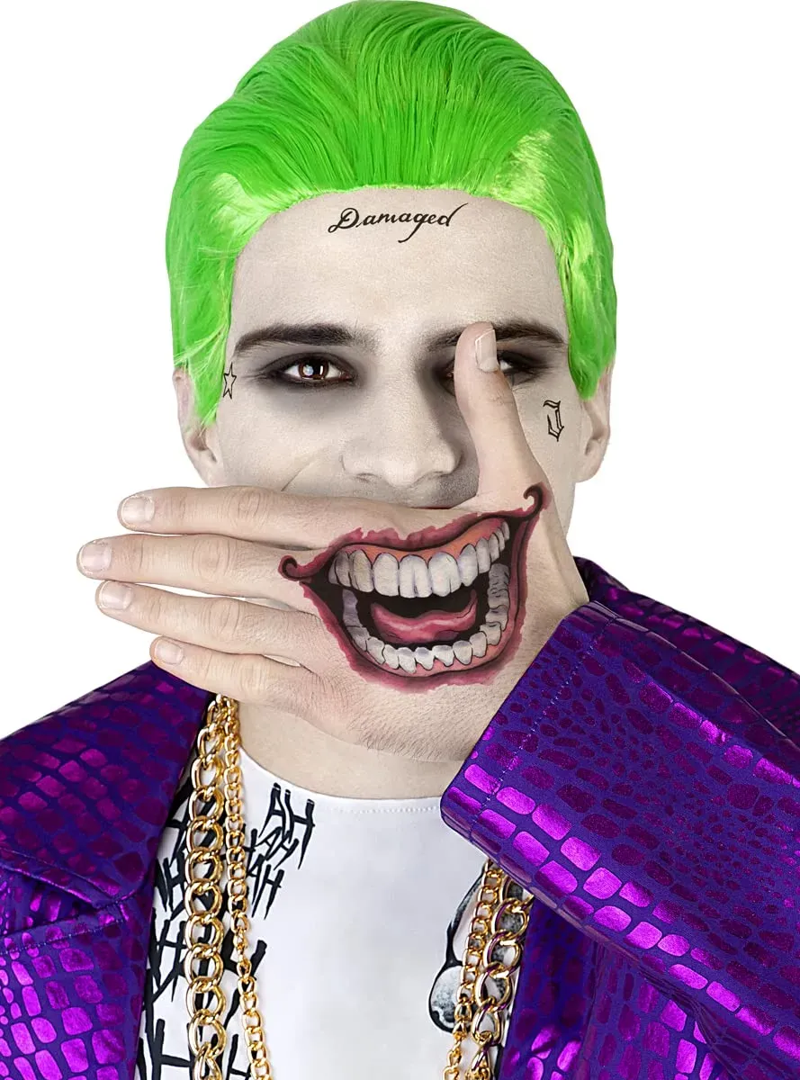 Funidelia Joker Suicide Squad tatuaggi multicolore